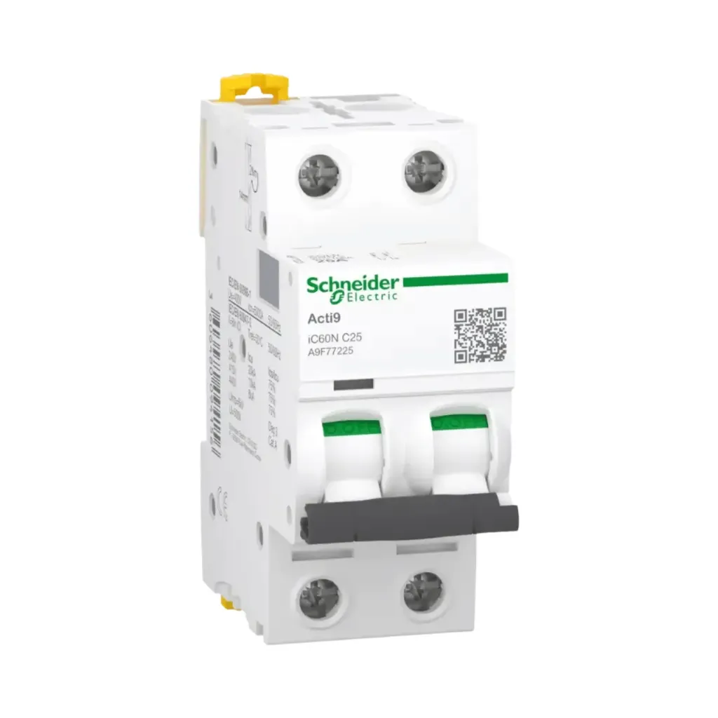 [A9F77216] Schneider Electric Miniature Circuit-Breaker, Acti9 iC60N, 2P, 16 A, C Curve, 6000 A (IEC 60898-1), 10 kA (IEC 60947-2)