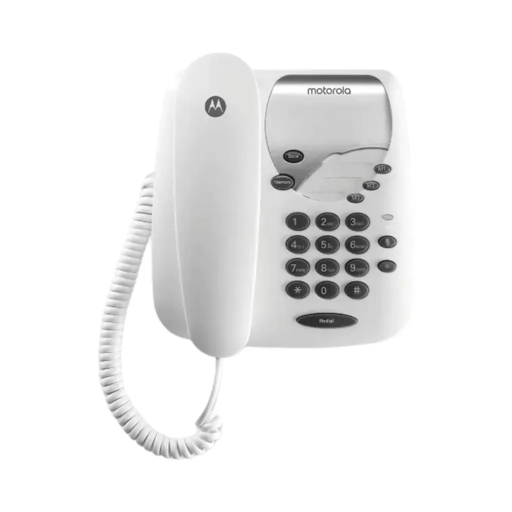Motorola Corded Telephone, 3 Direct Dial Keys - White