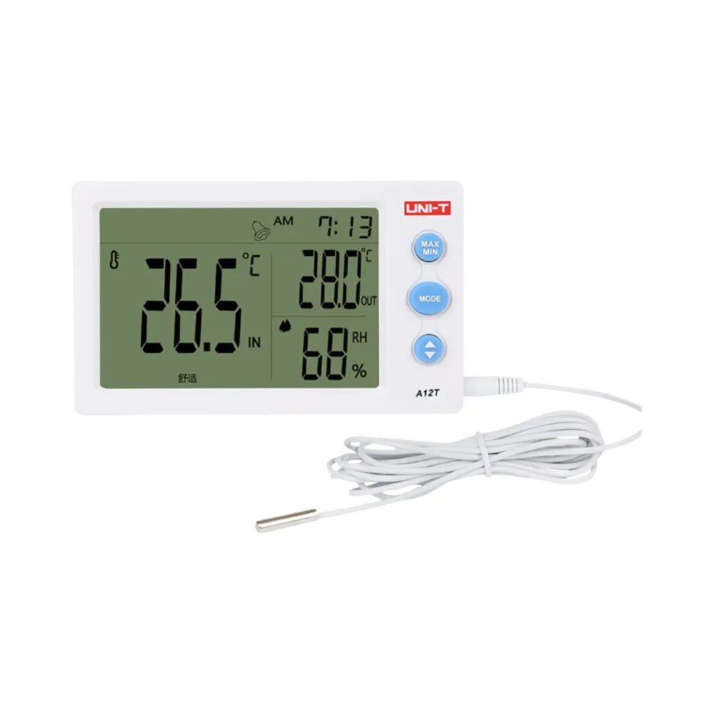 [A12T]  Uni- T Tempreature Humidity Meter With External Sensor Probe 