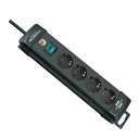 Brennenstuhl Premium-Line Extension Lead 4-Way Black 1,8m H05VV-F 3G1,5