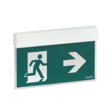 [OVA38251] Schneider Electric Emergency luminaire, Exiway Easysign, Standard, 3h, IP40, 24m, maintained and non-maintained, white