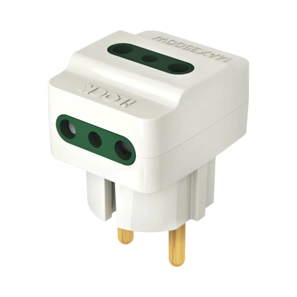 [6224009746477] iLock 3-Way Wall Outlet Adapter-3500W (White)