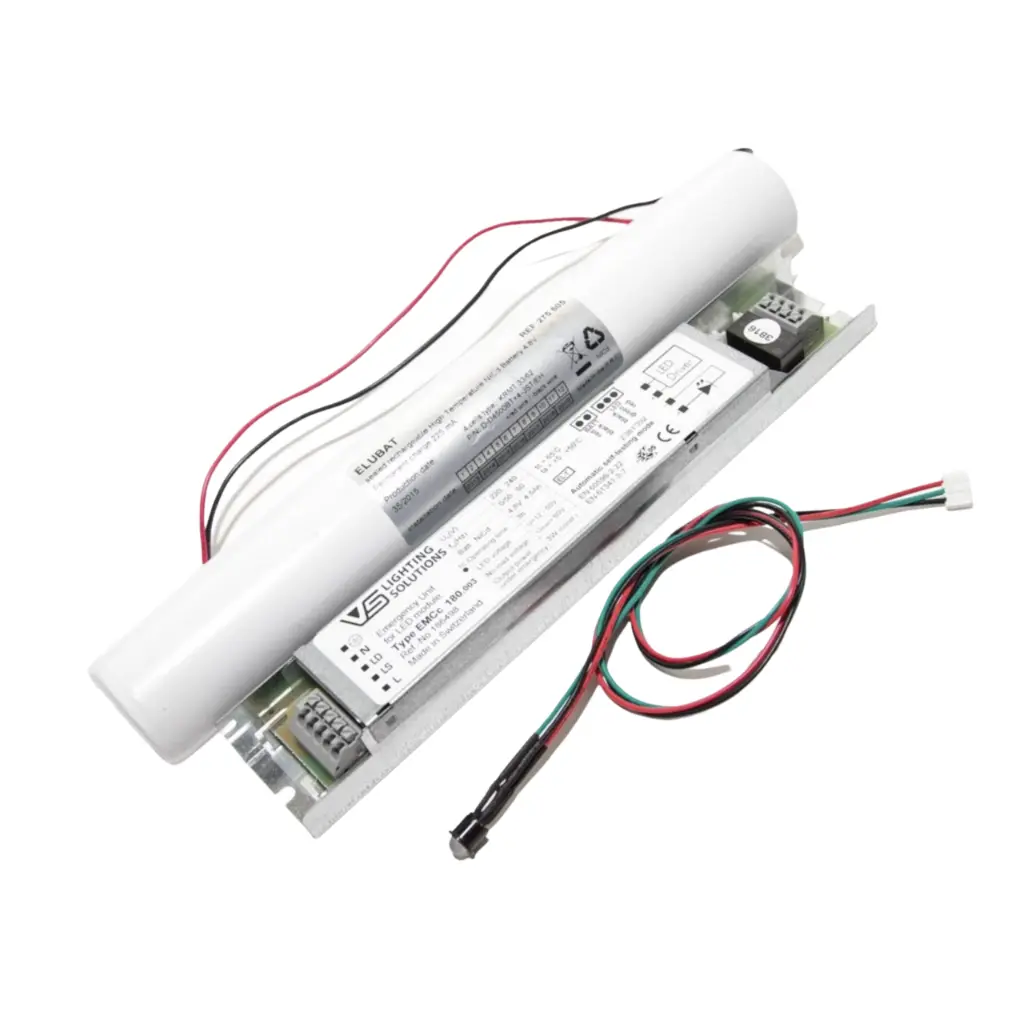 [EMCc.180.007] Vossloh Schwabe EM Converter Led Basic For Emergency Lighting Devices 60v Max With Lithium Iron Phosphate Batteries