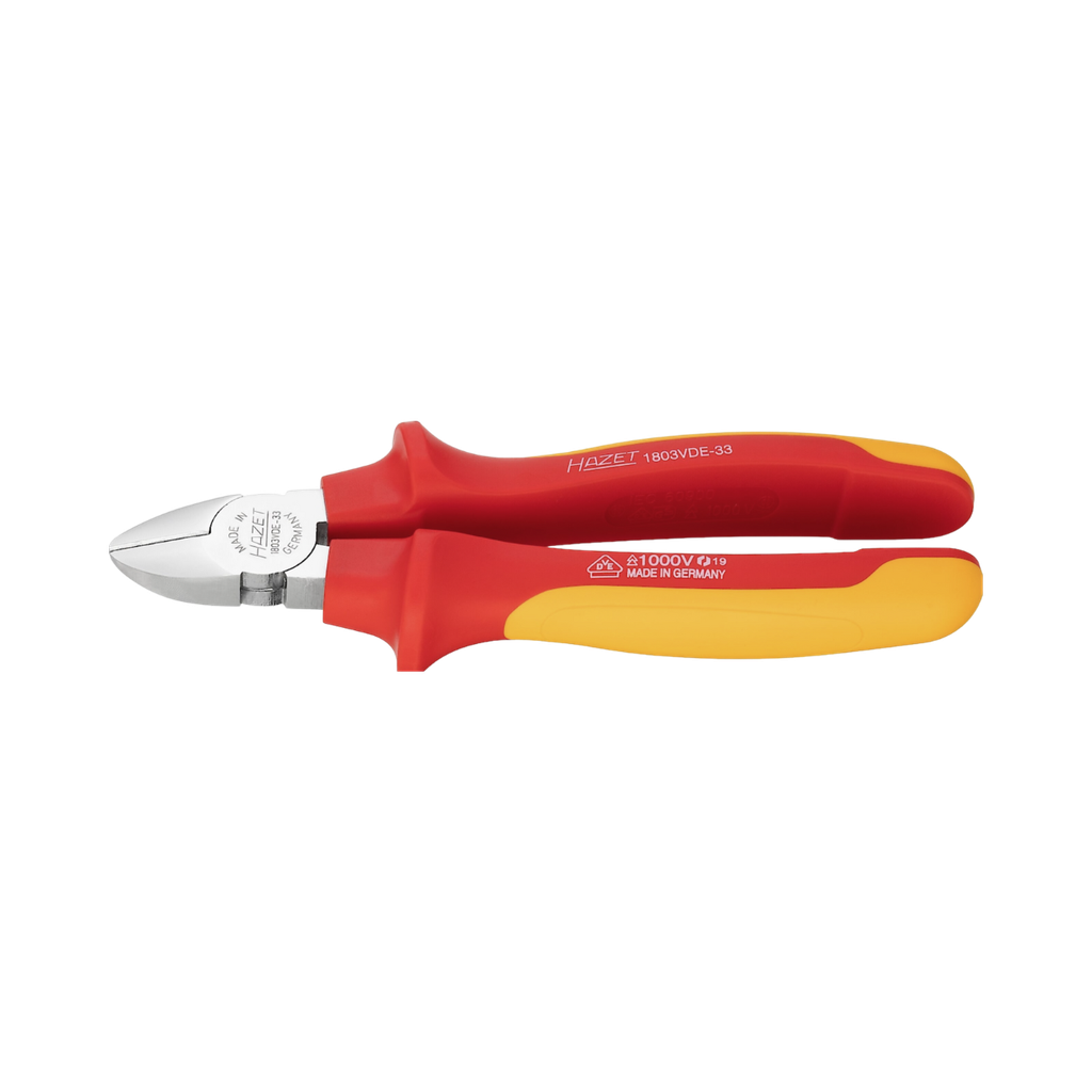 [1803VDE-33] Hazet Diagonal Cutter With Protective Insulation 7"