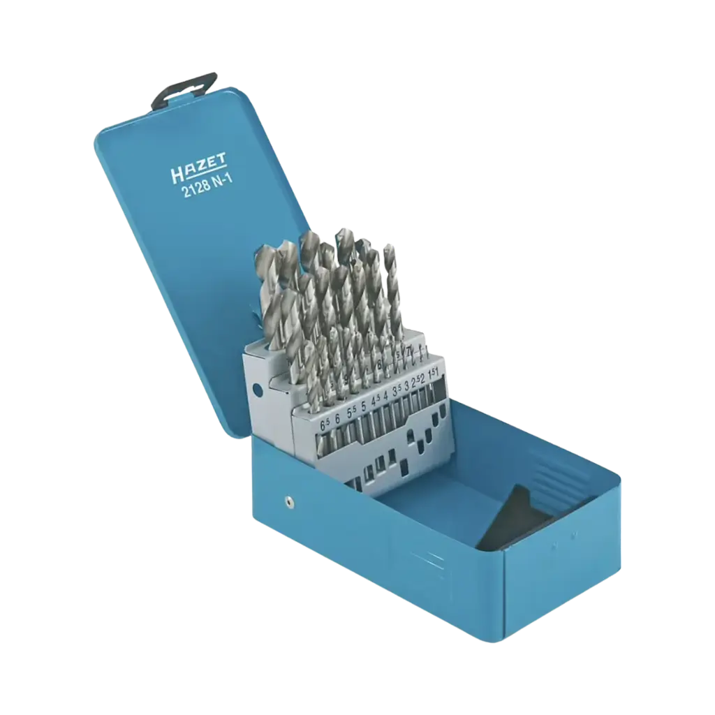 [2128N-1] Hazet Twist Drill Bits In Case