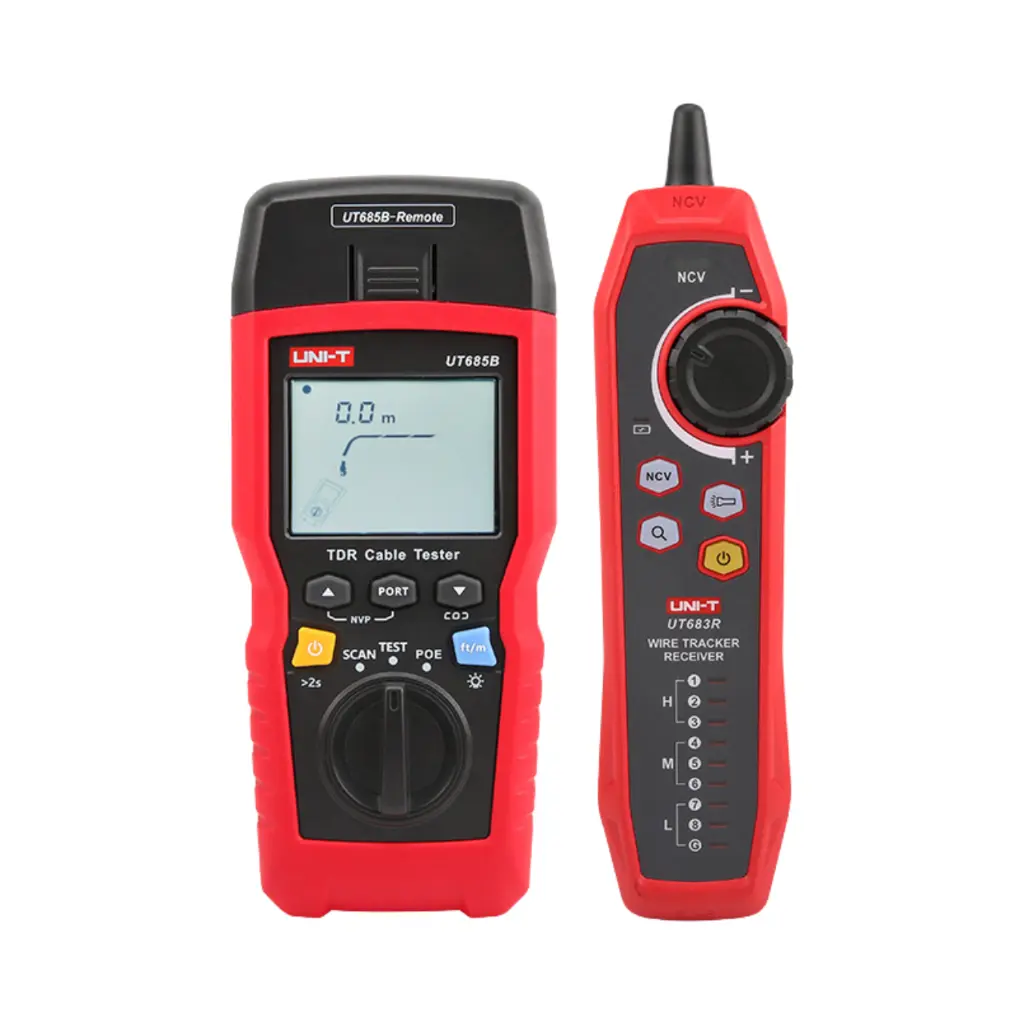 Uni-T KIT TDR Cable Tester For Detecting Cable Length and Line Sequence For Twisted Pair Cables, Coaxial Cable, and POE Network Cable