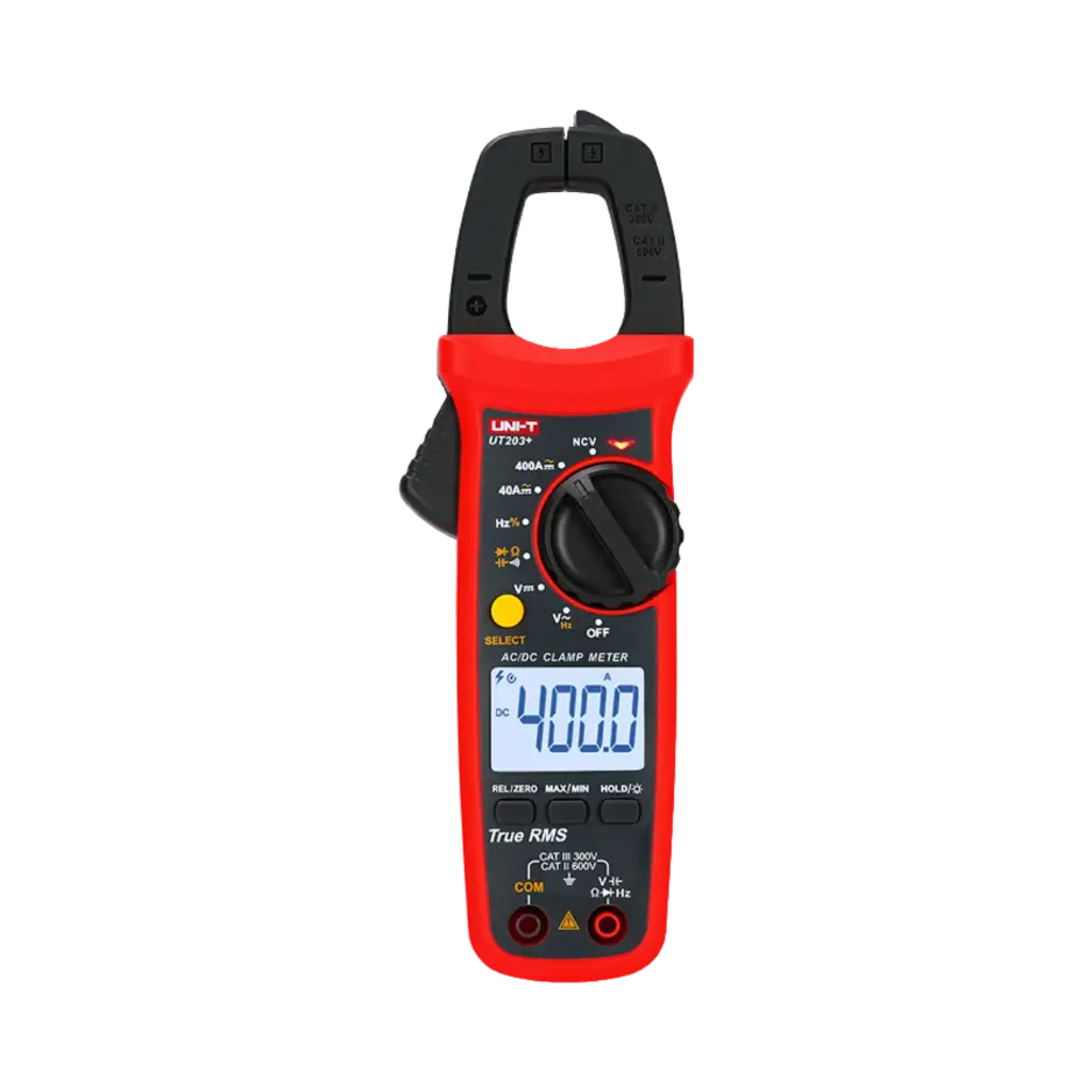 [UT203+] Uni-T Digital Clamp Meter 400A AC/DC True RMS, Resistance, Capacitance and Frequency