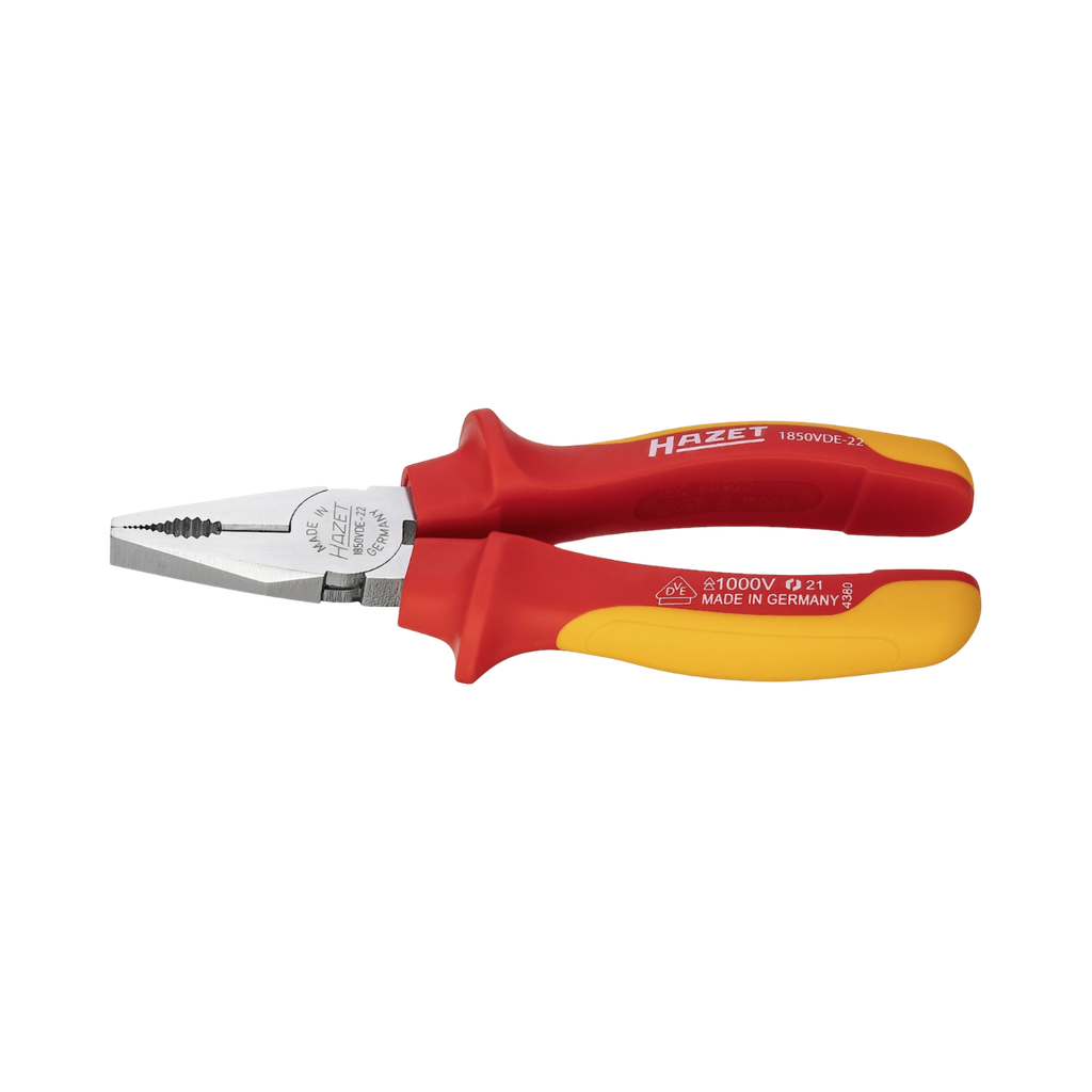 [1850VDE-22] Hazet Combination Pliers With Protective Insulation 160mm