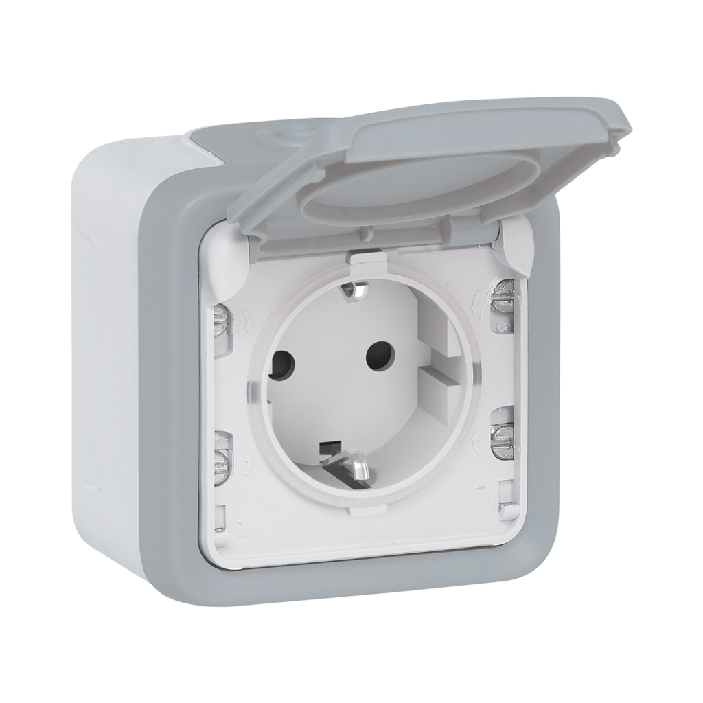 [069733] Legrand Plexo™ Socket Outlet 2P+E 16A Grey