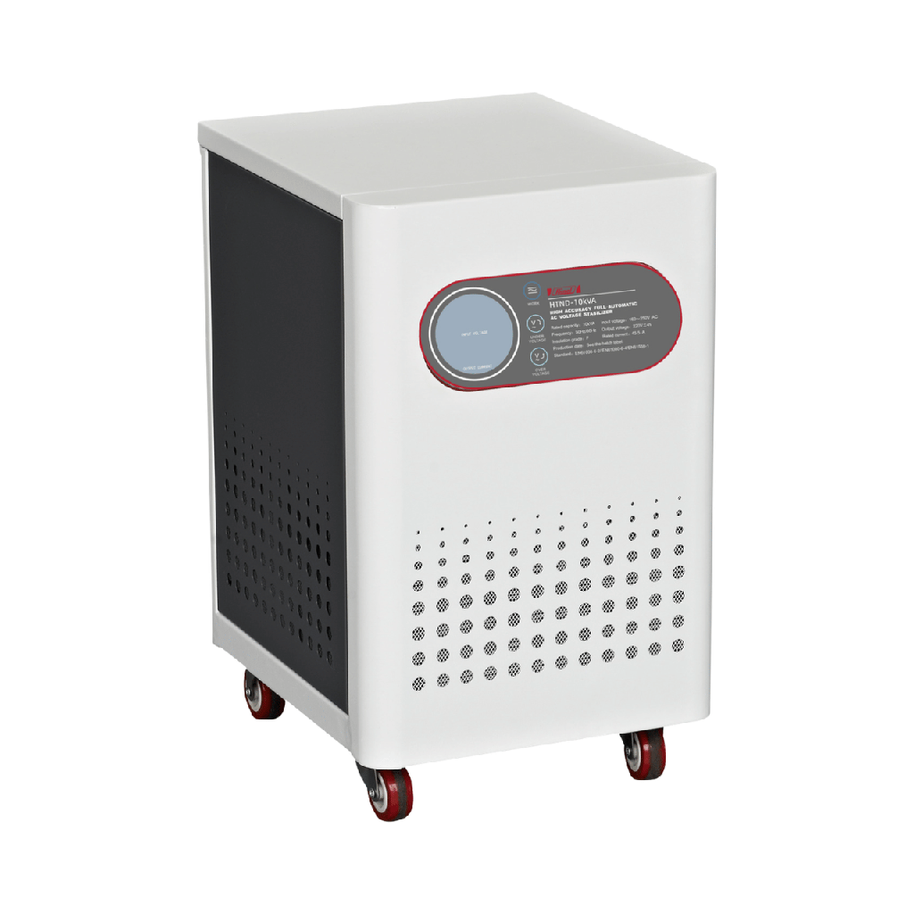 Himel Voltage Stabilizer, HTND, 10 kVA, Terminal, 220 V Output, Digital Meter, With 1 Fan