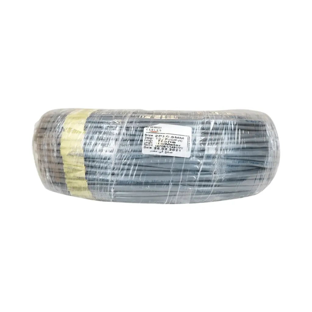 [105222] Elsewedy Telephone Cable CU/PVC/PVC - 1 Pair x 0.6 mm