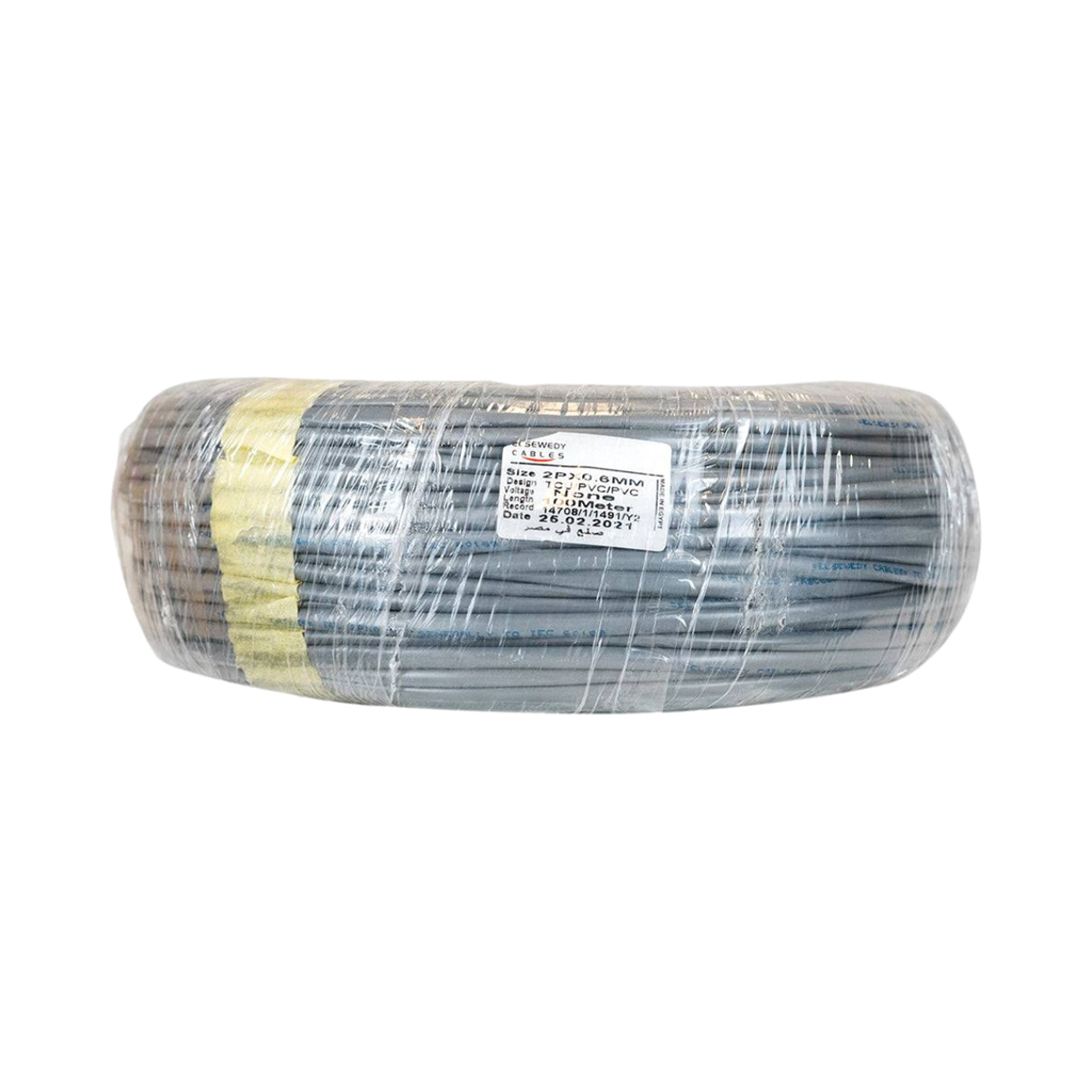 [105223] Elsewedy Telephone Cable CU/PVC/PVC - 2 Pair x 0.6 mm