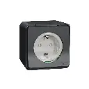 Schneider Electric Mureva Styl - Socket-Outlet - 16A - 2P + E - Shutters - Grey