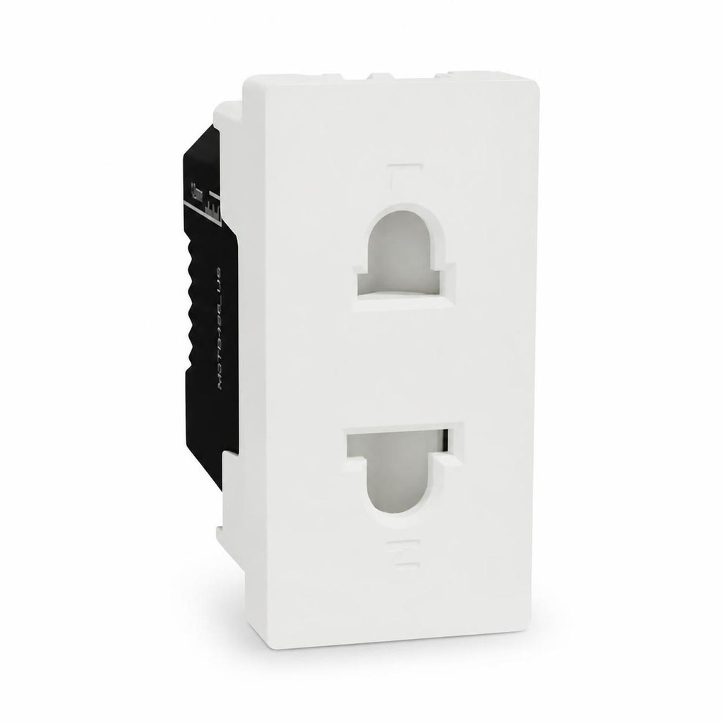 [M3TB426_US] Schneider Electric Miluz E Universal Socket,16A, 250V, 2 Pin, 1 Module, White
