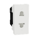 Schneider Electric Miluz E Universal Socket,16A, 250V, 2 Pin, 1 Module, White