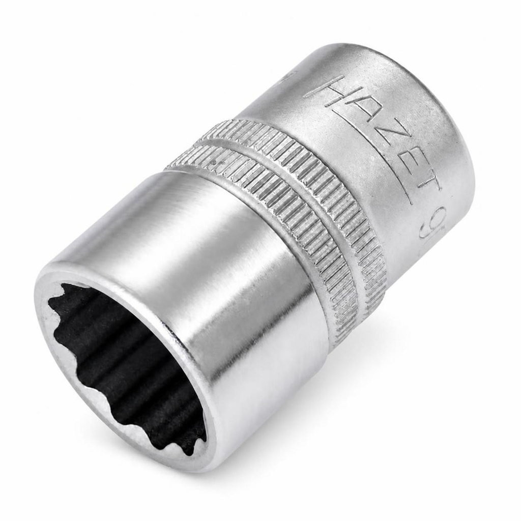 [900Z-17] Hazet 1⁄2 inch Square Hollow,12.5 mm Socket Outside 12-Point Traction Profile 17 mm