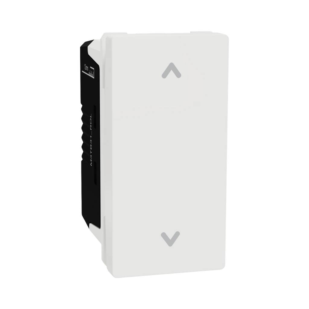 Schneider Electric Miluz E Roller Blind Switch,10A, 250V, 1 Module, White