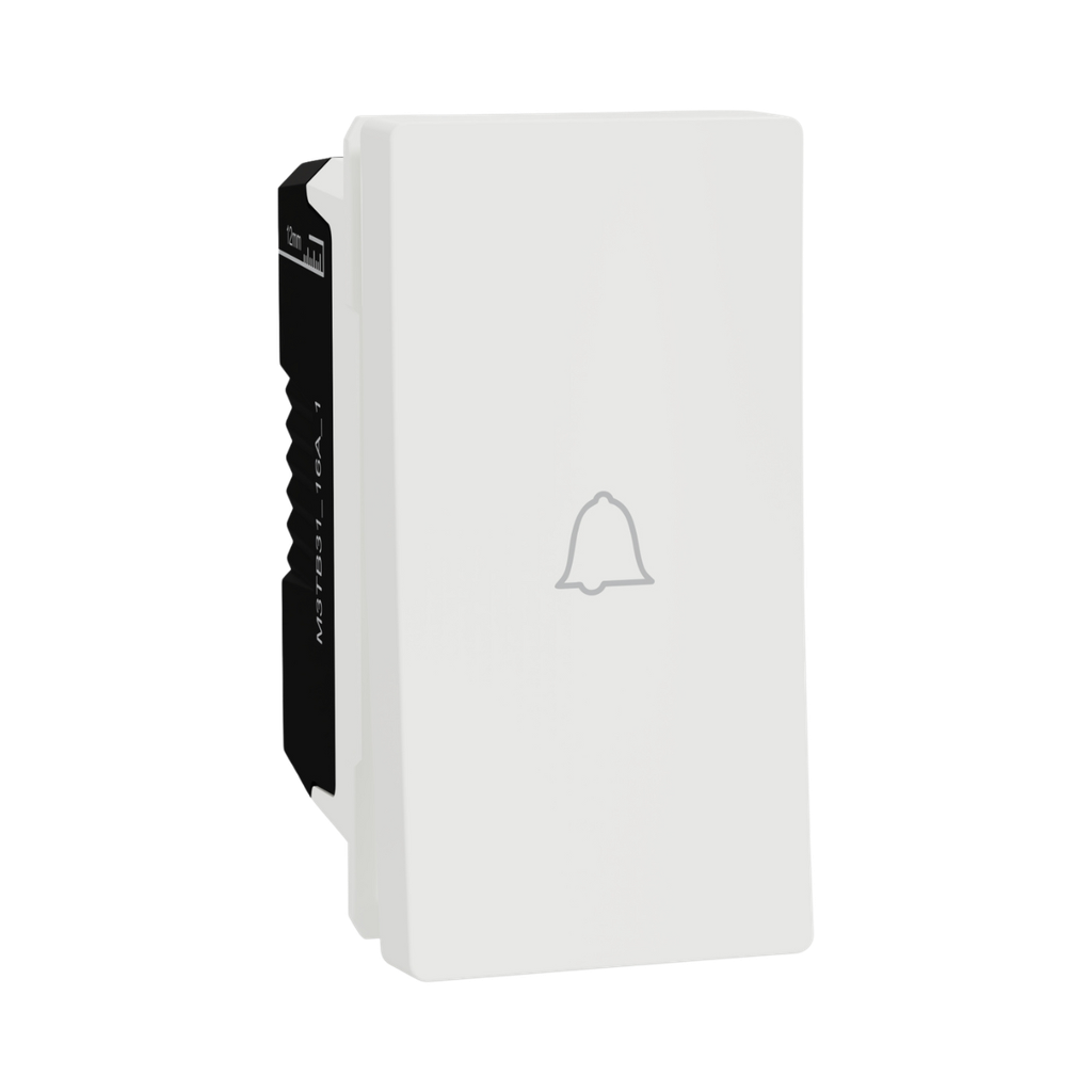 [M3TB31_BP_1M] Schneider Electric Miluz E Doorbell Switch,10A, 250V, 1 Module, White