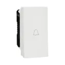 Schneider Electric Miluz E Doorbell Switch,10A, 250V, 1 Module, White