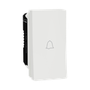 Schneider Electric Miluz E Doorbell Switch,10A, 250V, 1 Module, White