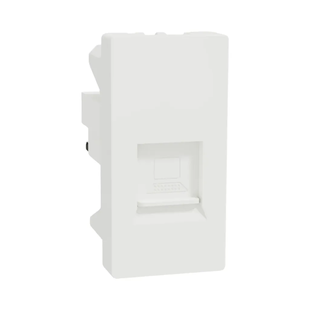 [M3TB1_RJ6M] Schneider Electric Miluz E Data Socket, Mechanism, CAT6, With Shutter, White