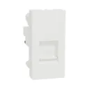 Schneider Electric Miluz E Data Socket, Mechanism, CAT6, With Shutter, White