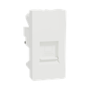 Schneider Electric Miluz E Data Socket, Mechanism, CAT6, With Shutter, White