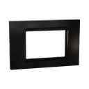 Schneider Electric Miluz E Cover Frame, 3 Gang, Black