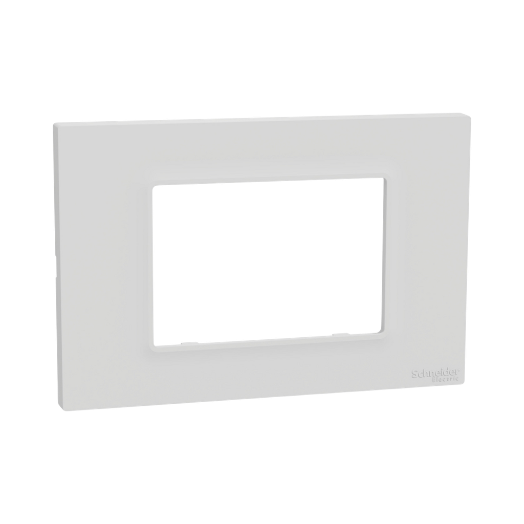 Schneider Electric Miluz E Cover Frame, 3 Gang, Aluminium