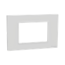 Schneider Electric Miluz E Cover Frame, 3 Gang, Aluminium