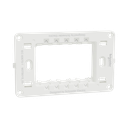 Schneider Electric Miluz E Cover Supporting Frame, 3 Gang, White