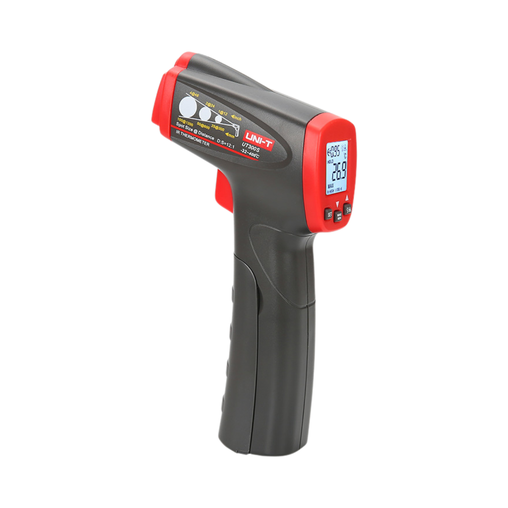[UT300S] Uni-T Infrared  Thermometer. Compact and Slim Tempreature Range -32°~400° C  9v Battery 