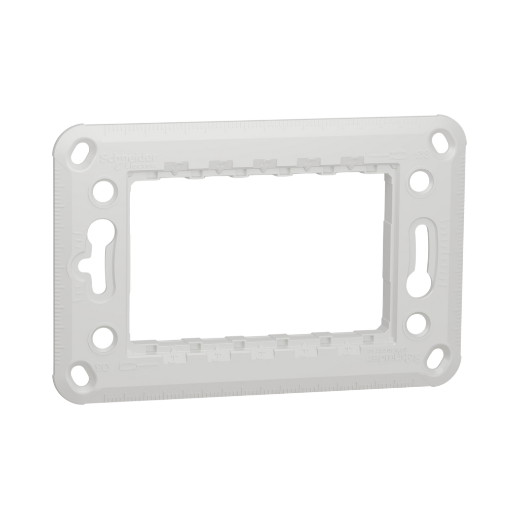 [NU7103P] Schneider Electric Fixing Frame, Plastic, 3 Modules 1 Gang New Unica