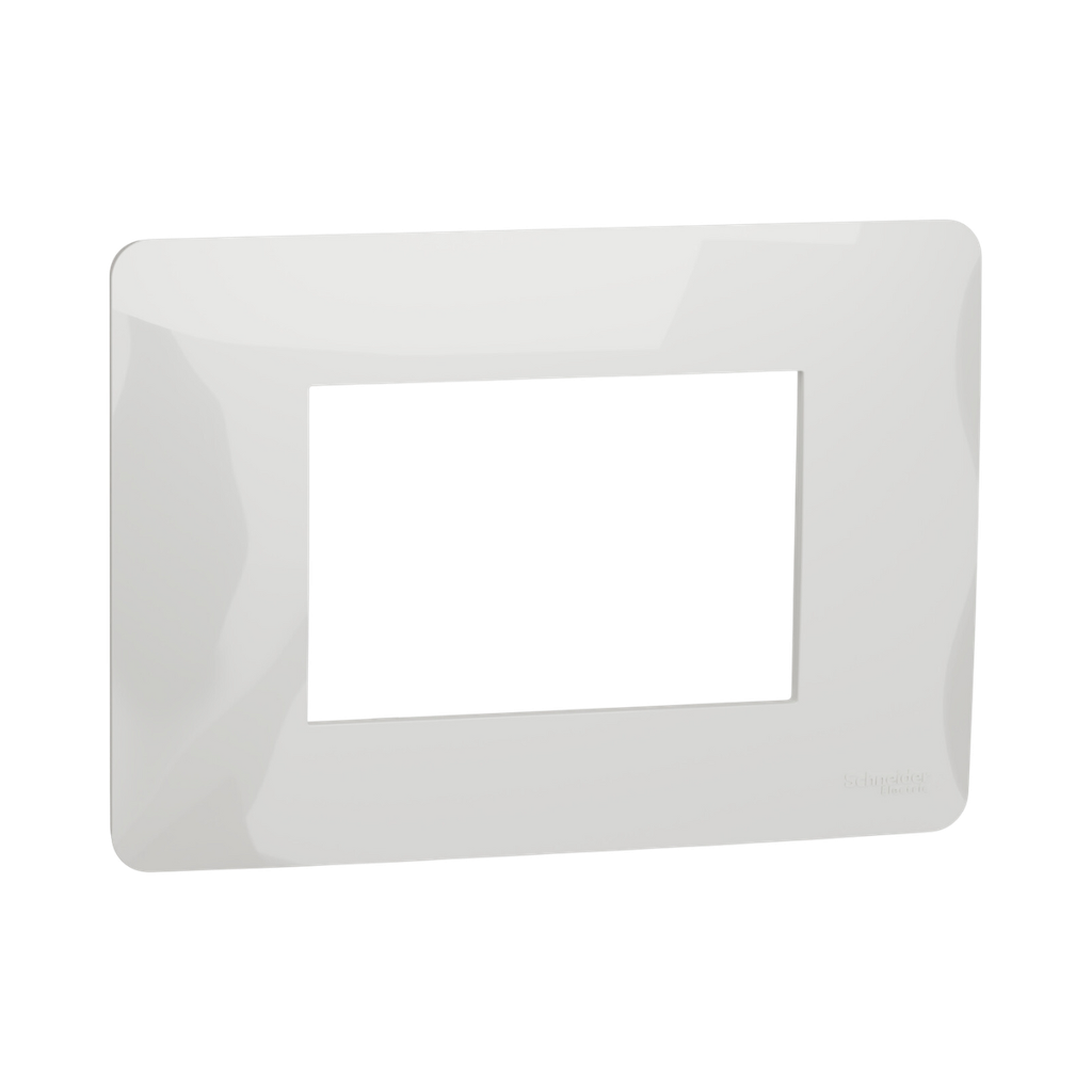 Schneider Electric Cover Frame, 1 Gang, 3 Modules, White New Unica