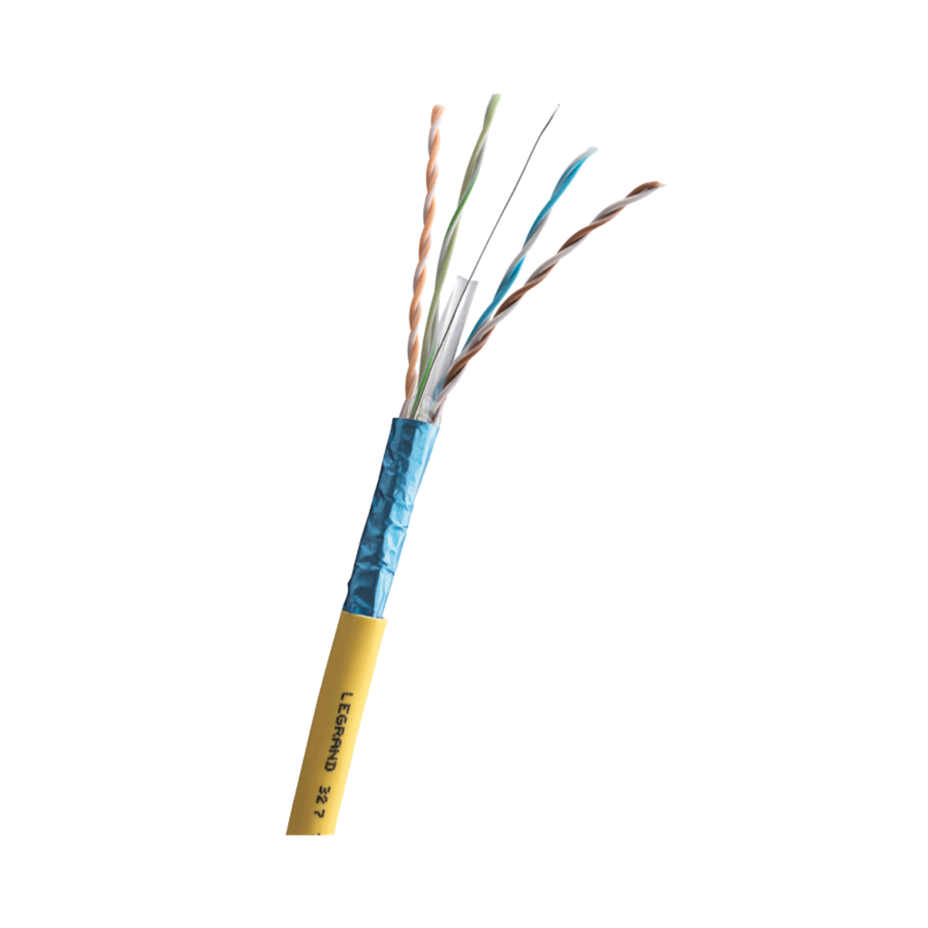 Legrand Cable Category 6A F/UTP 4 Pairs LSZH Euroclass Dca 500 Meters Yellow