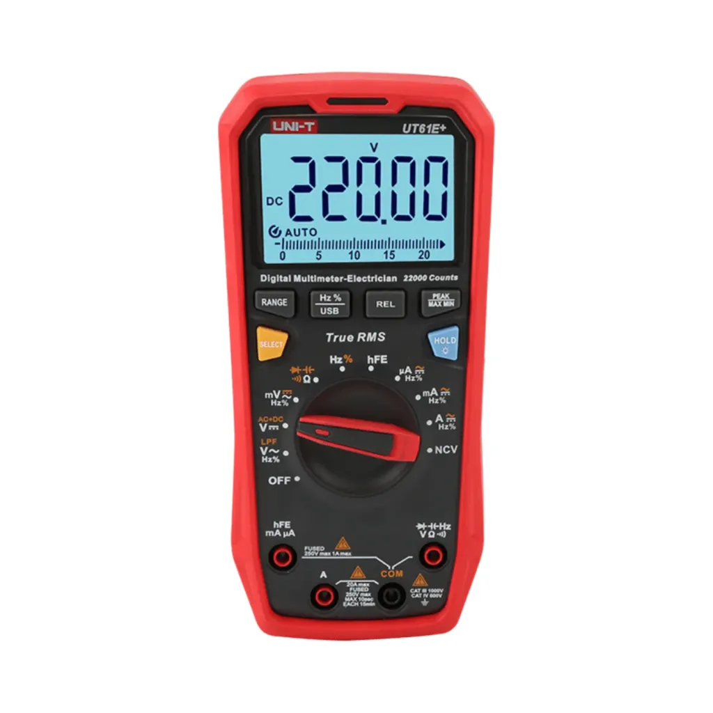 [UT61E+] Uni-T True RMS Digital Multimeter 1000v AC/DC 22000 Display Count