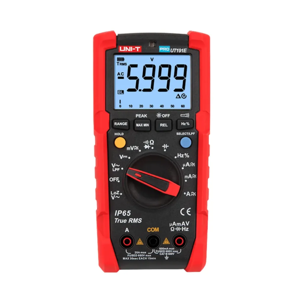 Uni-T Professional Multimeter CAT III 600V IP65 UT191E