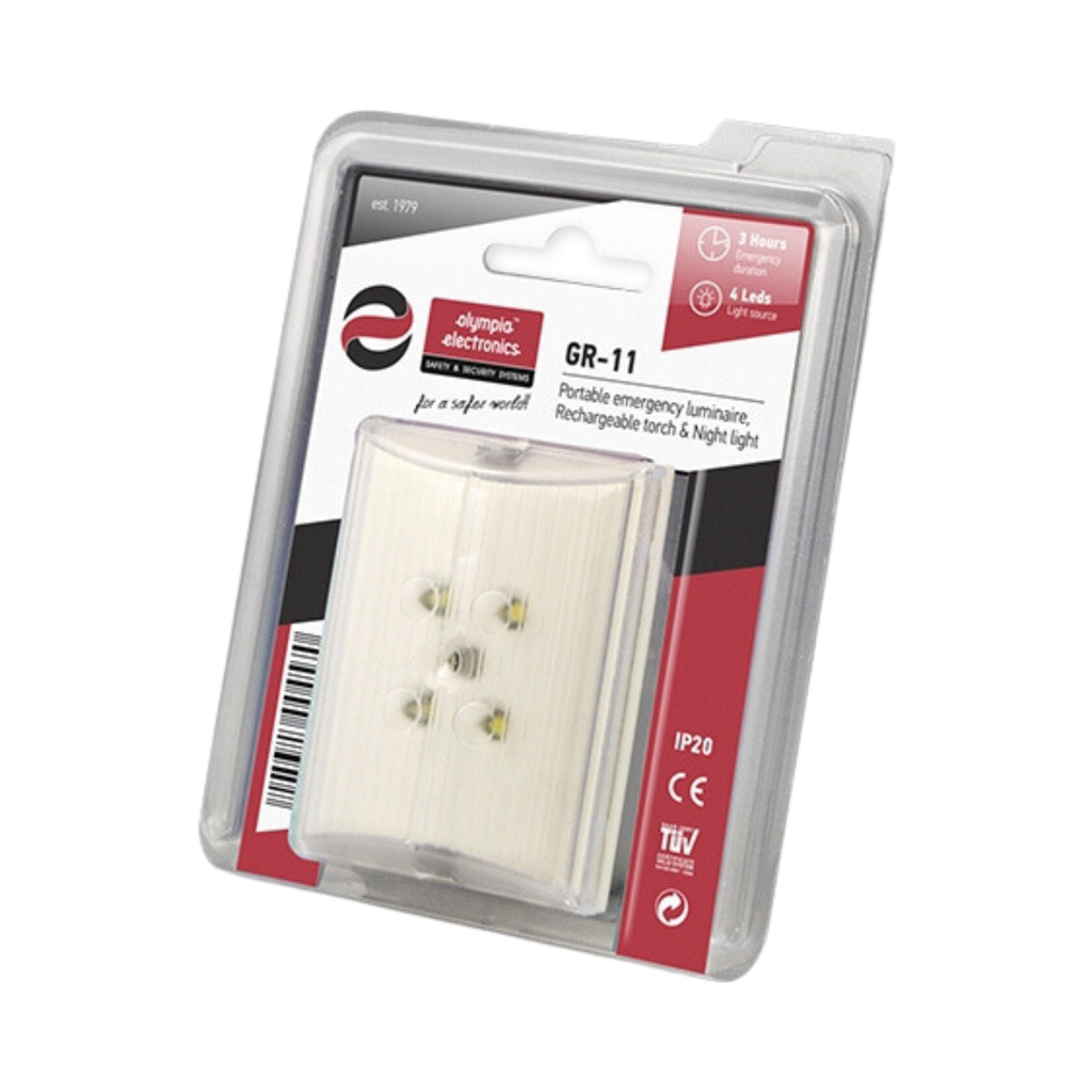 [GR-11] Olympia Electronics Portable Rechargeable Maintained, 3.6V/120mAh /5 LEDs Home Light Luminarie