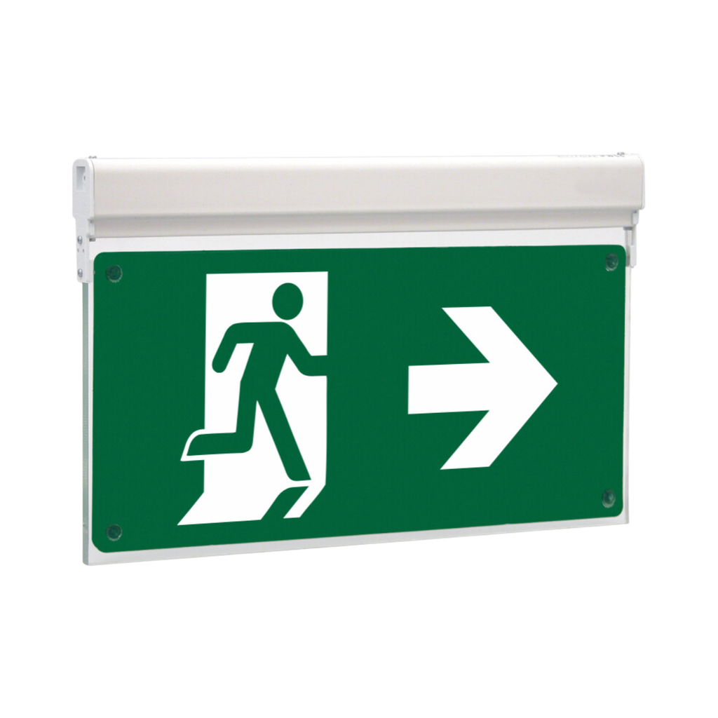 [MLD-34D/w] Olympia Electronics Led Internally Illuminated Safety Signs, Maintained/Non-Maintained Operation. 30m Viewing Distance. With BSI & CNBOP Certification MLD-34D/w
