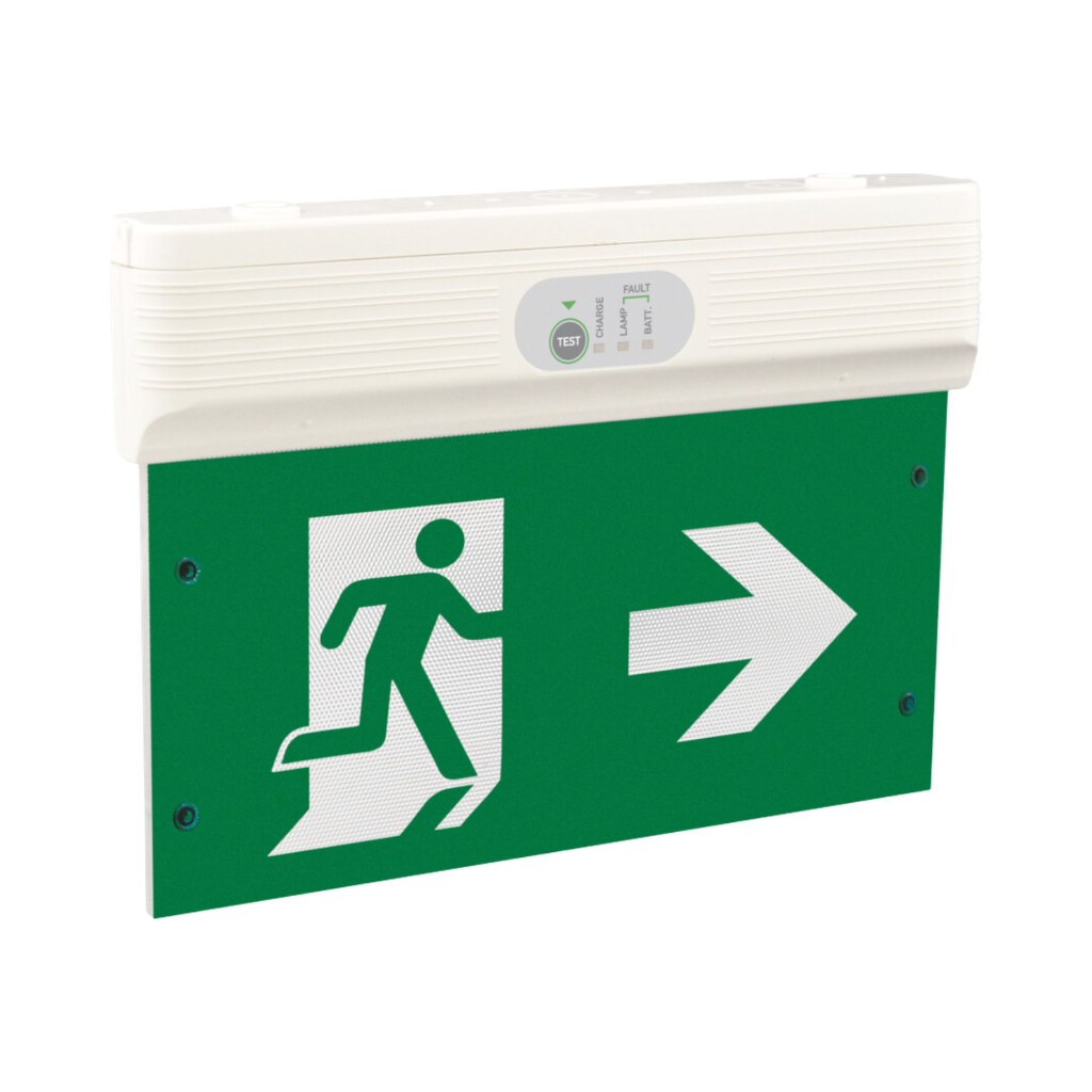 Olympia Electronics Maintained/Non-Maintained internally illuminated safety sign90/100lm/3hrs
