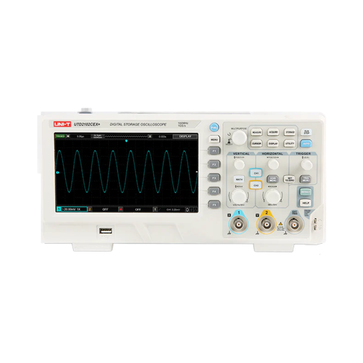 [UTD2102CEX+] Uni-T Digital Storage Oscilloscope - 1GS/s Bandwidth 100MHz 7” Colour TFT LCD Display