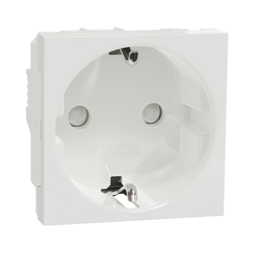 [NU303718] Schneider Electric Socket-Outlet, 2P+E, 16A, Schuko, With Shutter, White New Unica