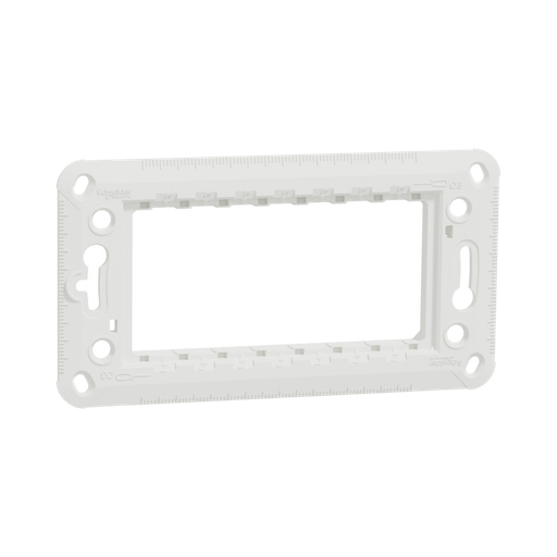 [NU7104P] Schneider Electric Rectangular Fixing Frame, New Unica, 4 Module, 1 Gang