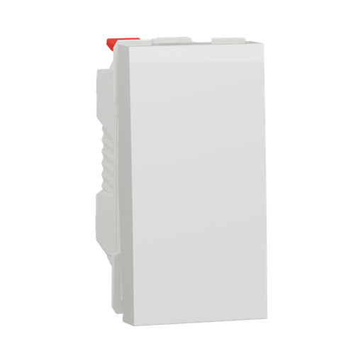 [NU310318] Schneider Electric Switch,1-Pole 2-Way, 10AX, 1 Module, Screwless Terminals, Untreated, IP4X, White New Unica