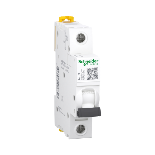 [A9K24140] Schneider Electric Miniature Circuit-Breaker, Acti9 iK60N, 1P, 40 A, C Curve, 6000 A (IEC 60898-1)