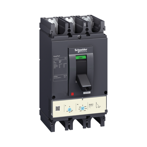 [LV563306] Schneider Electric Circuit Breaker EasyPact CVS630F, 36 kA at 415 VAC, 600 A Rating Thermal Magnetic TM-D Trip Unit, 3P 3d