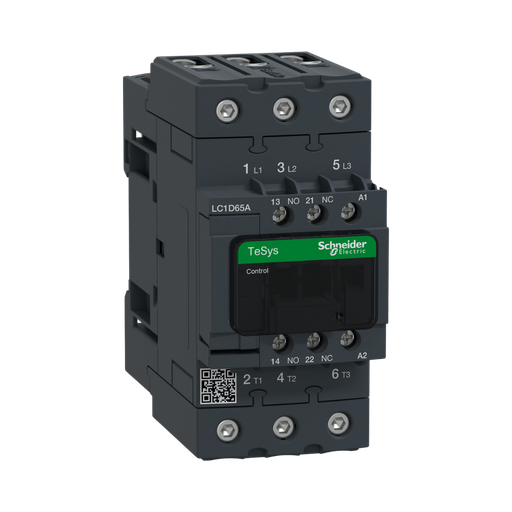 [LC1D65AM7] Schneider Electric TeSys D Contactor - 3P(3 NO) - AC-3 - <= 440 V 65 A - 220 V AC 50/60 Hz coil