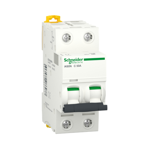 [A9K24250] Schneider Electric Miniature Circuit-Breaker, Acti9 iK60N, 2P, 50 A, C Curve, 6000 A (IEC 60898-1)