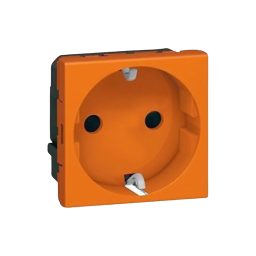 [572460] Legrand German Socket Arteor 16 A 2P+E shuttered - 2 modules - orange