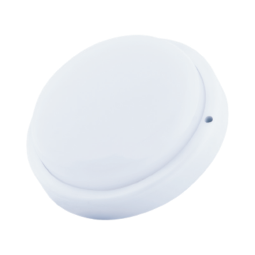 Sirage Weather Proof Round Bulkhead Led Luminaire 12w With Light + Motion Sensor Warm